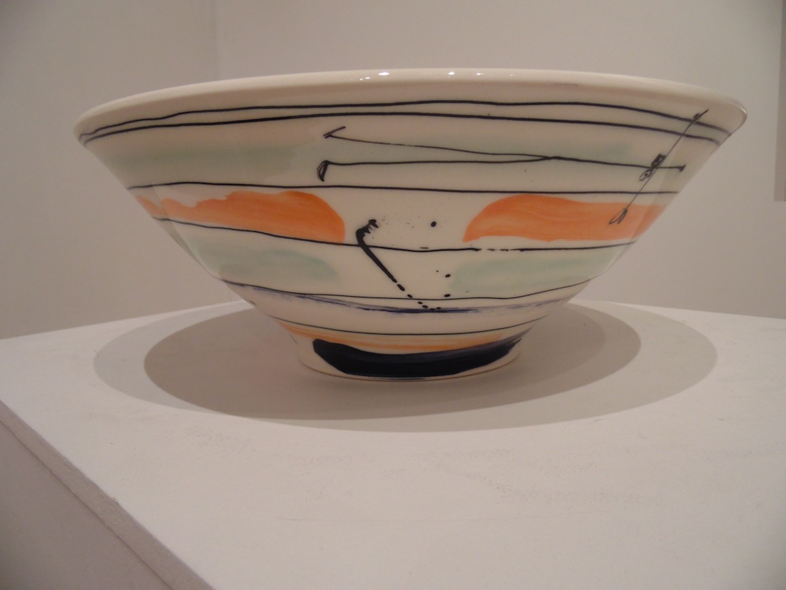 Peter Henderson | Stick figure and dog Outside Bowl | McAtamney Gallery |  Geraldine NZ